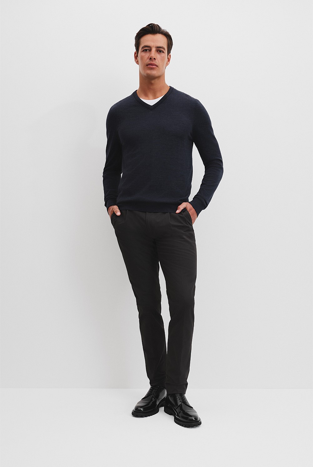 Verified Australian Merino Wool V-Neck Knit
