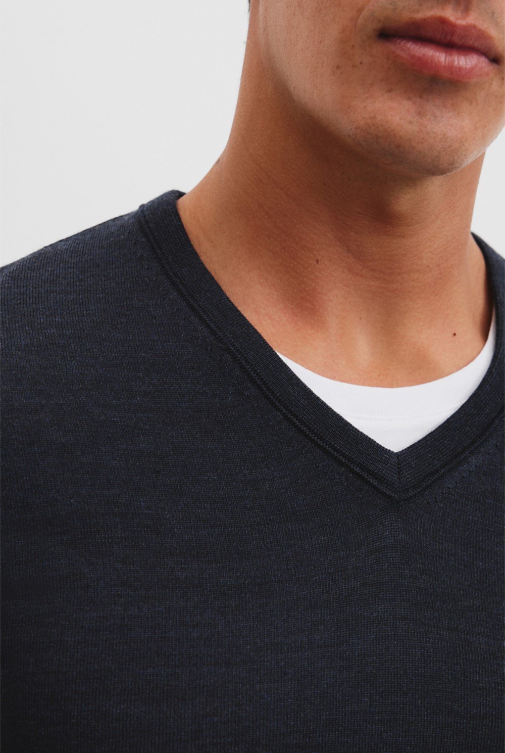 Verified Australian Merino Wool V-Neck Knit