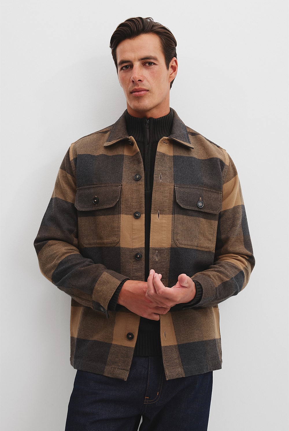 Check Cotton Overshirt