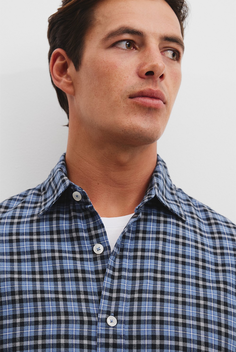 Regular Fit Australian Good Earth Cotton Flannel Check Shirt
