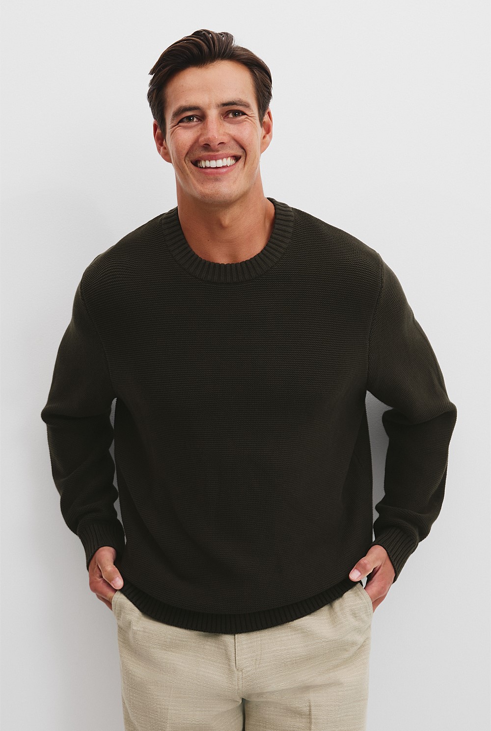 Australian Cotton Crew Neck Knit
