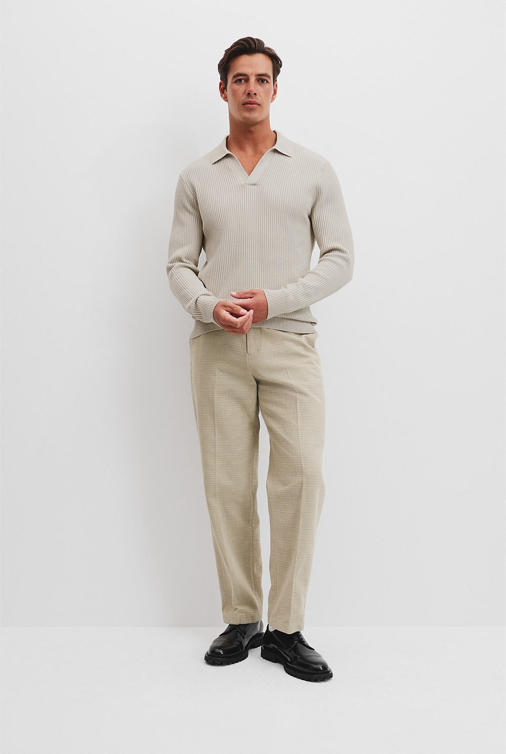 Australian Cotton Ribbed Polo