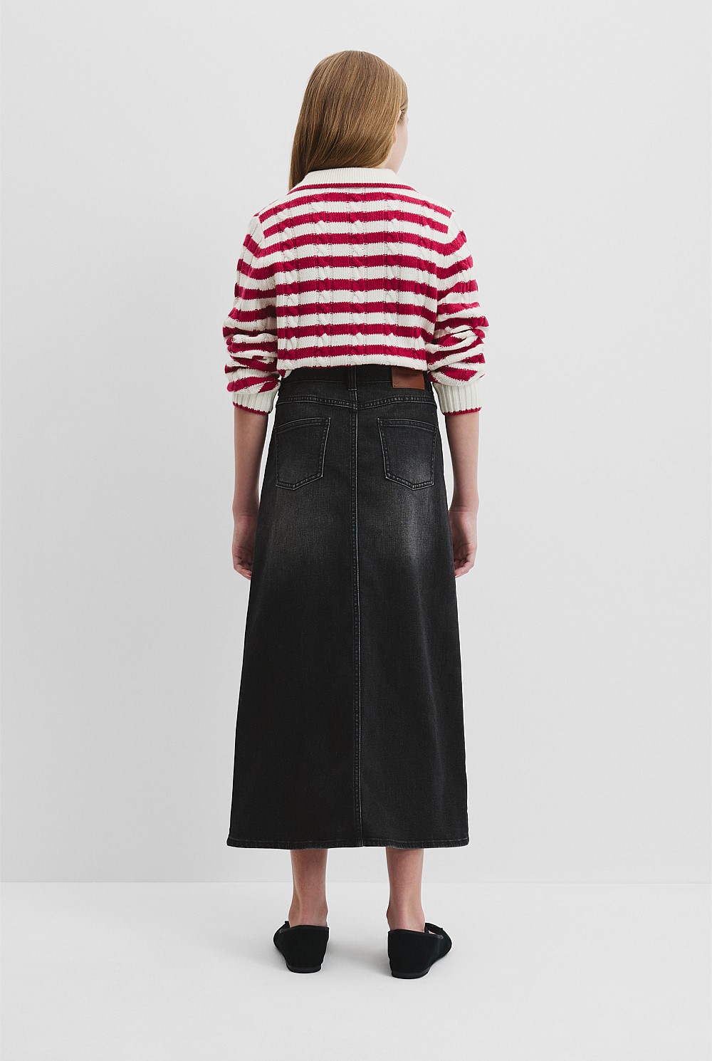 Teen Denim Midi Skirt