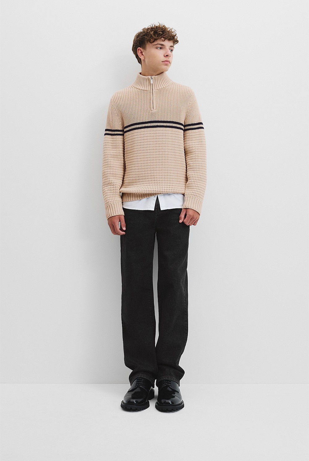 Teen Australian Cotton Half Zip Knit