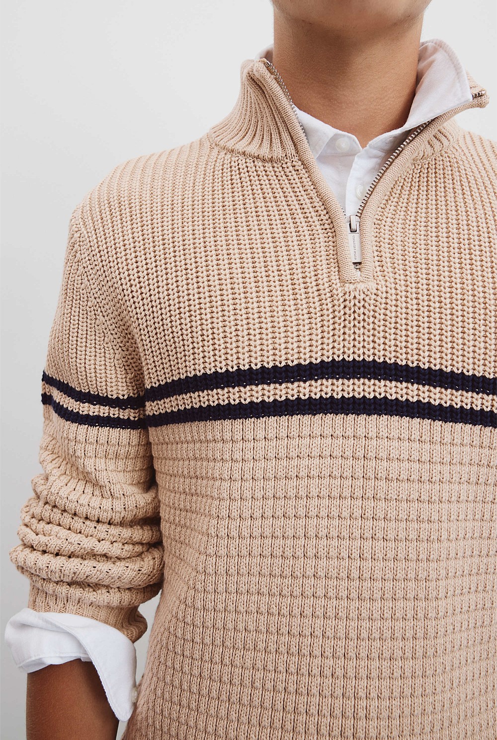 Teen Australian Cotton Half Zip Knit