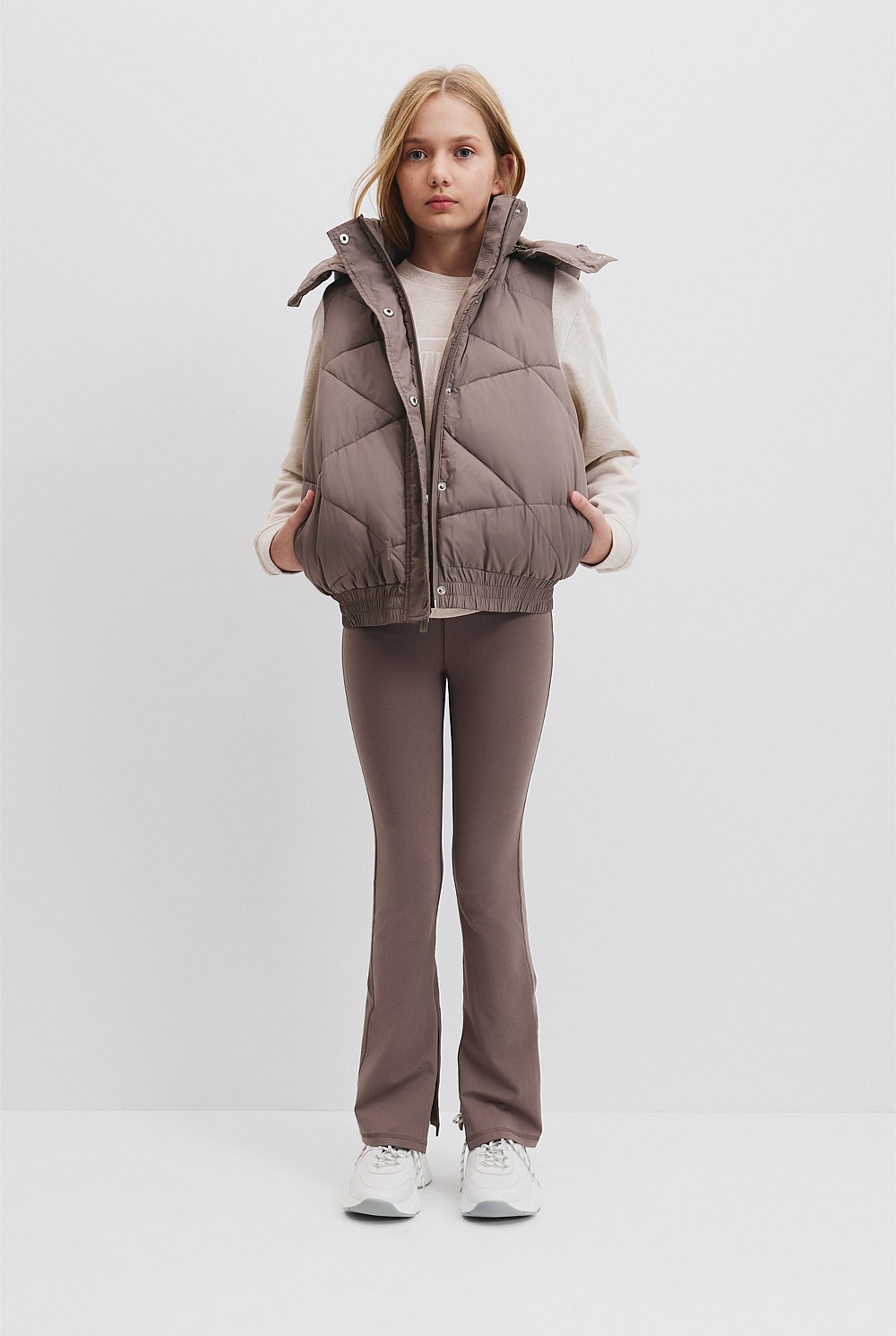 Teen Recycled Polyester Puffer Vest