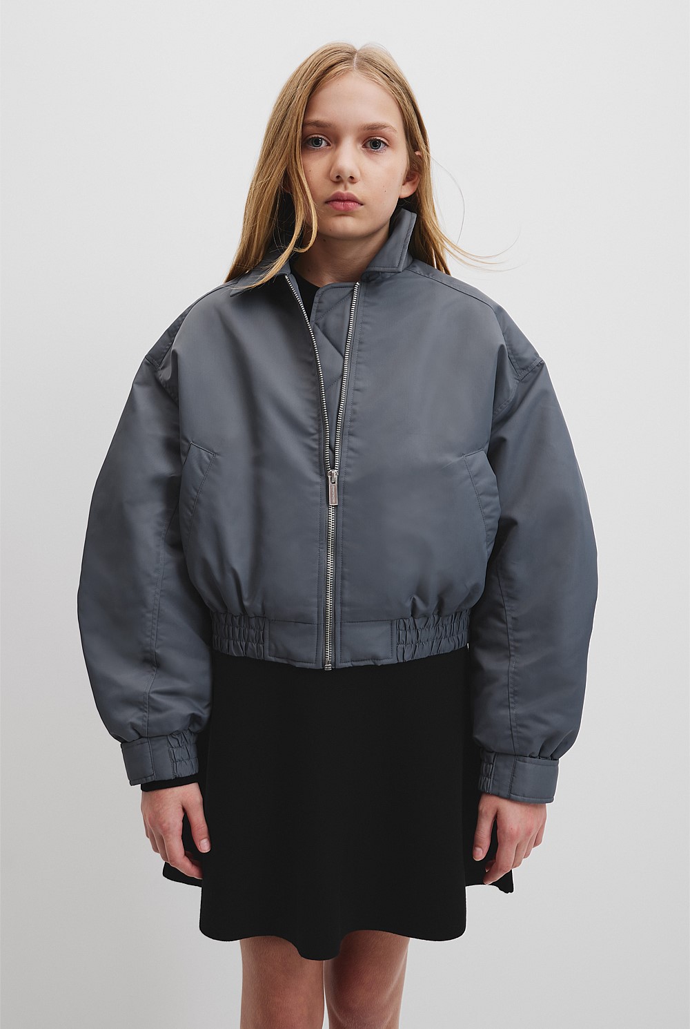 Teen Oversized Bomber Jacket