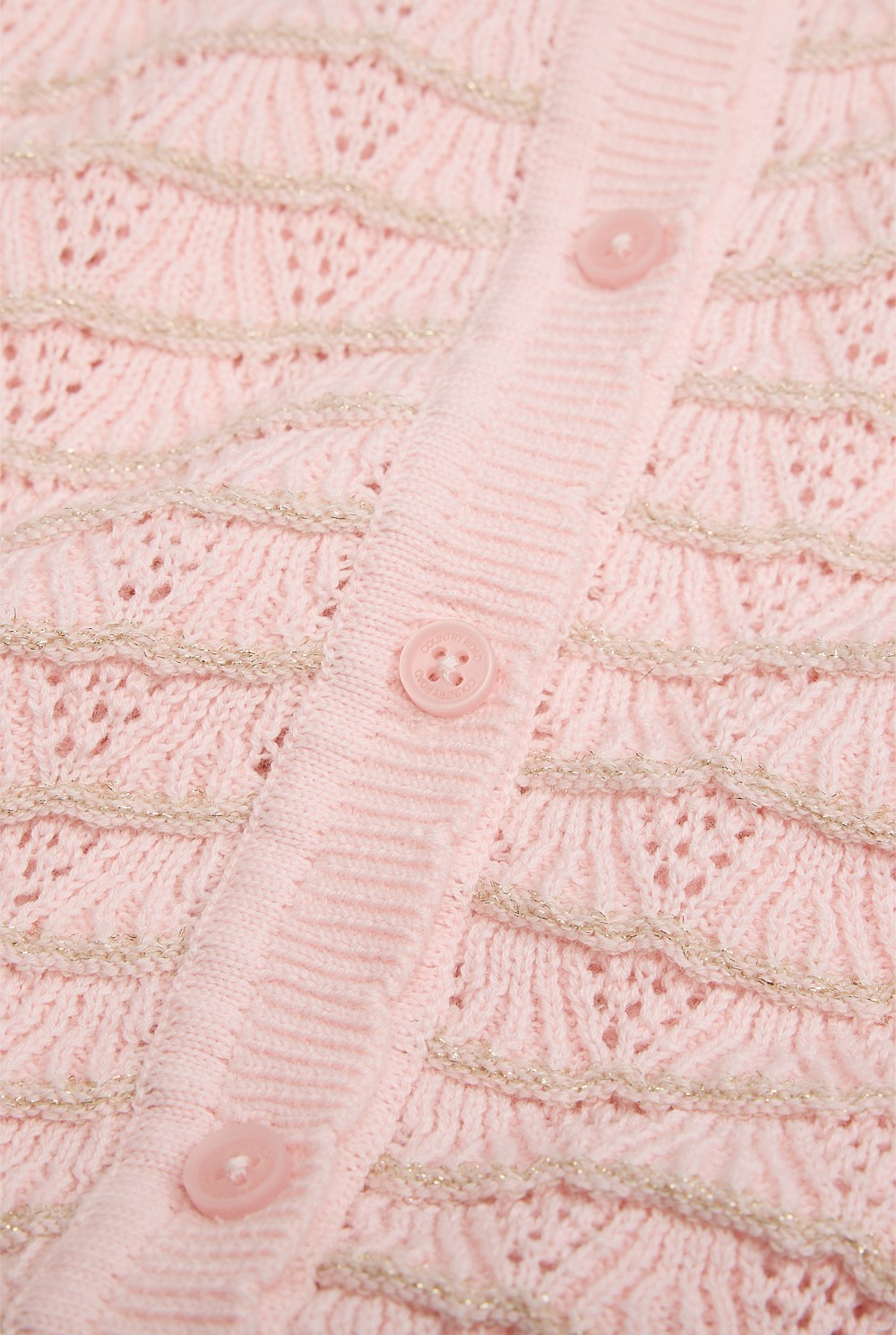 Organically Grown Cotton Crochet Knit Cardigan