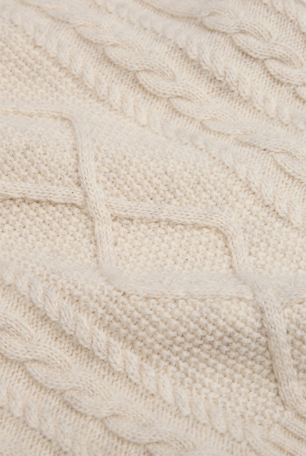 Organically Grown Cotton Cable Crew Knit
