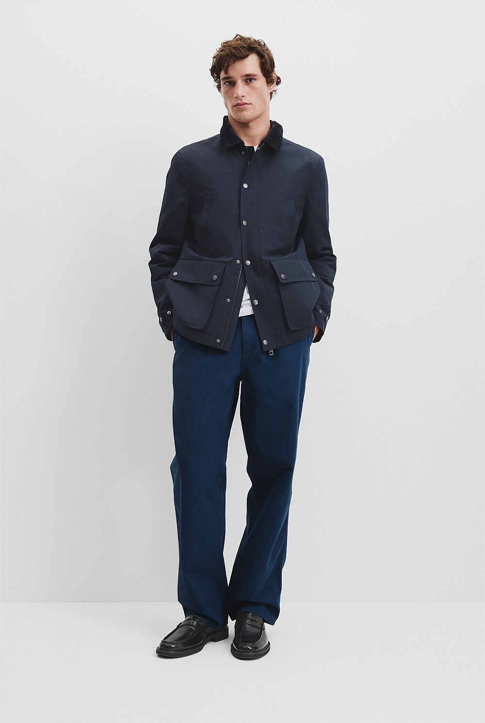 Cord Trim Wadded Jacket