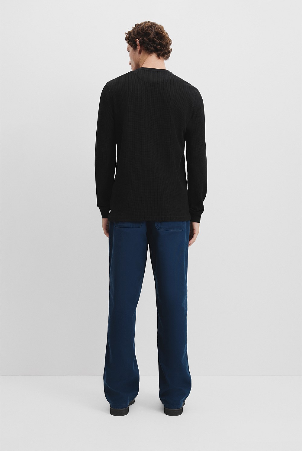 Australian Cotton Blend Waffle Henley