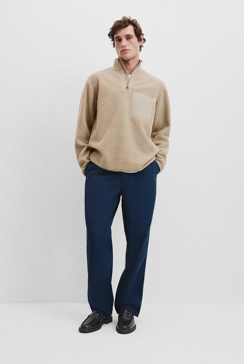 Recycled Polyester Half Zip Sweat