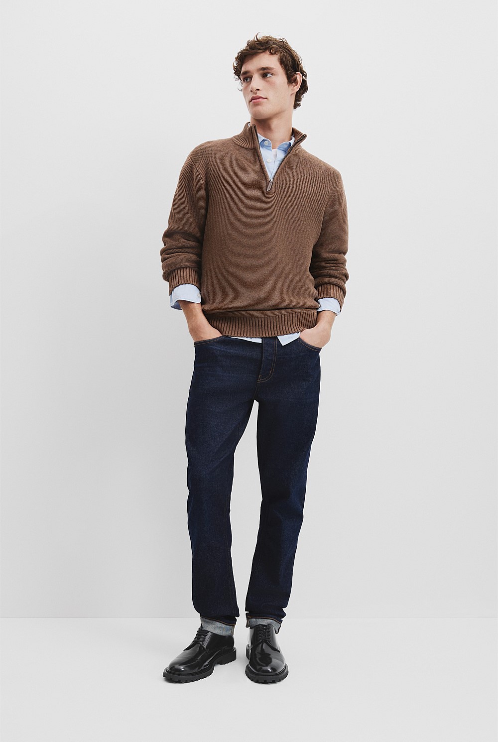 Australian Cotton Half Zip Knit