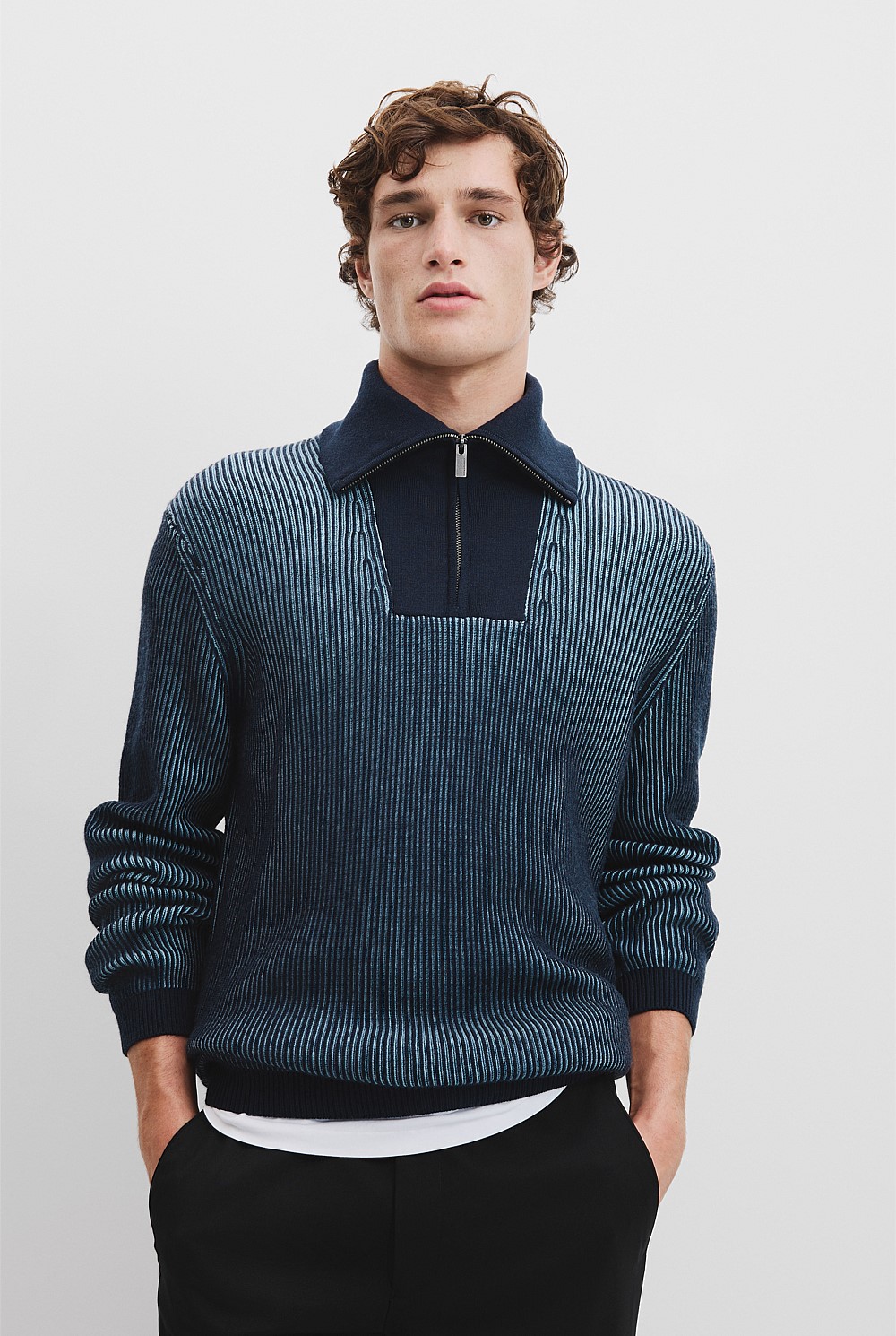 Australian Wool Half Zip Knit