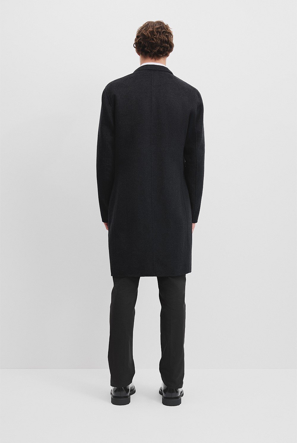 Recycled Wool Blend Double Faced Coat