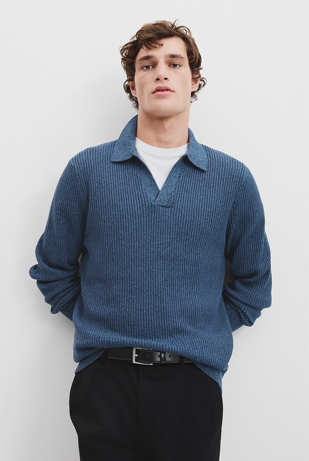 Ribbed Australian Cotton Polo