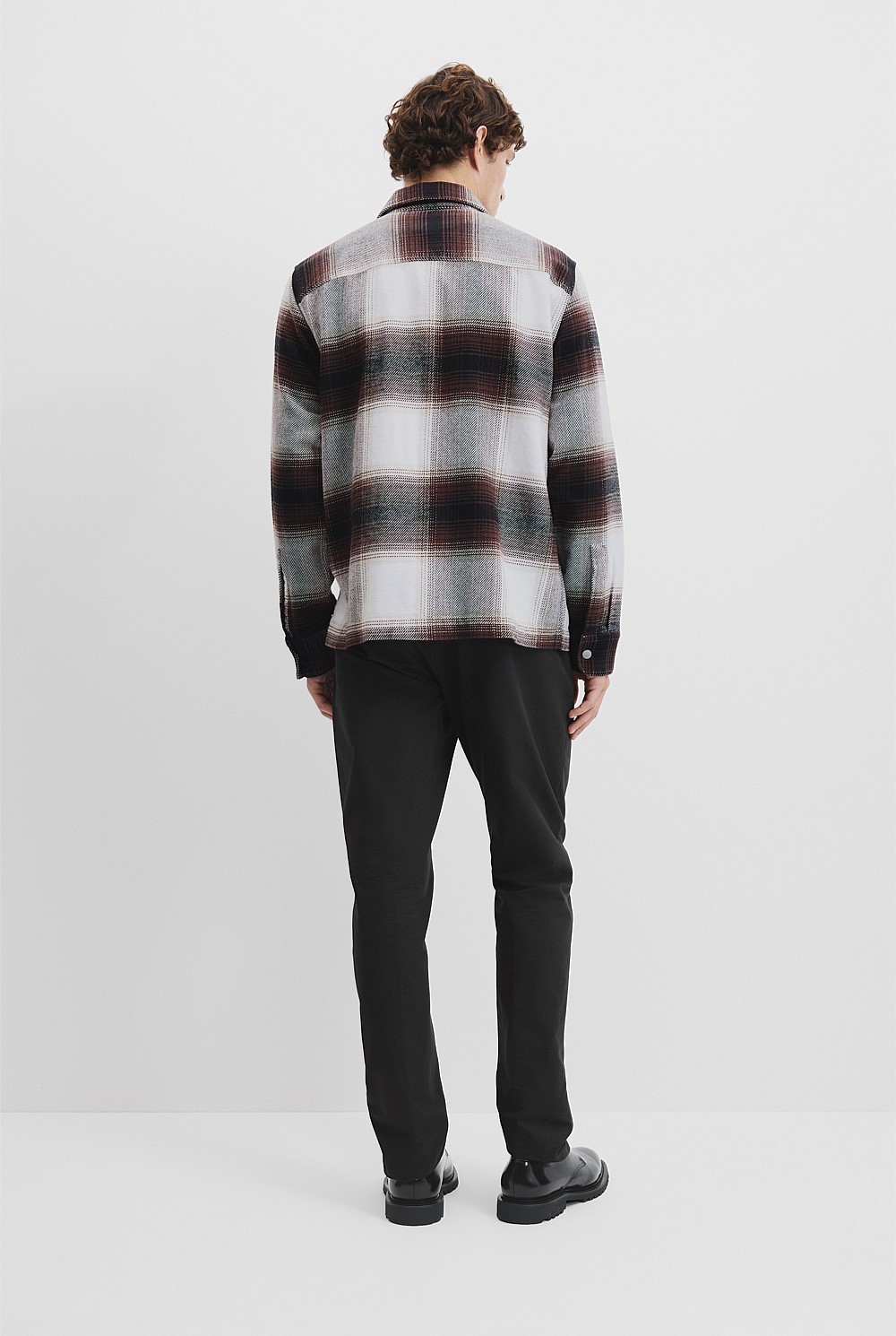 Organically Grown Cotton Brushed Check Overshirt