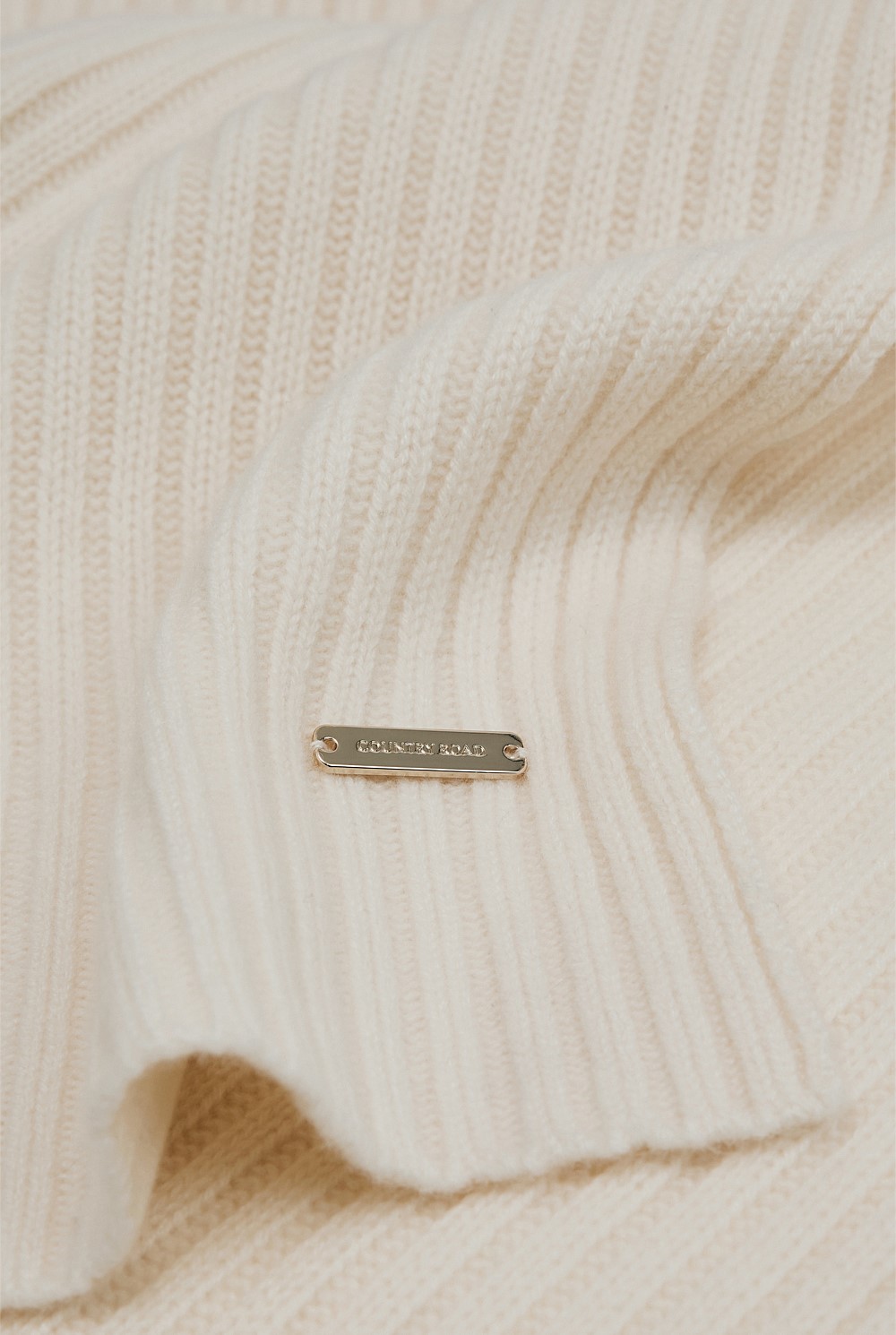 Wool Cash Rib Scarf