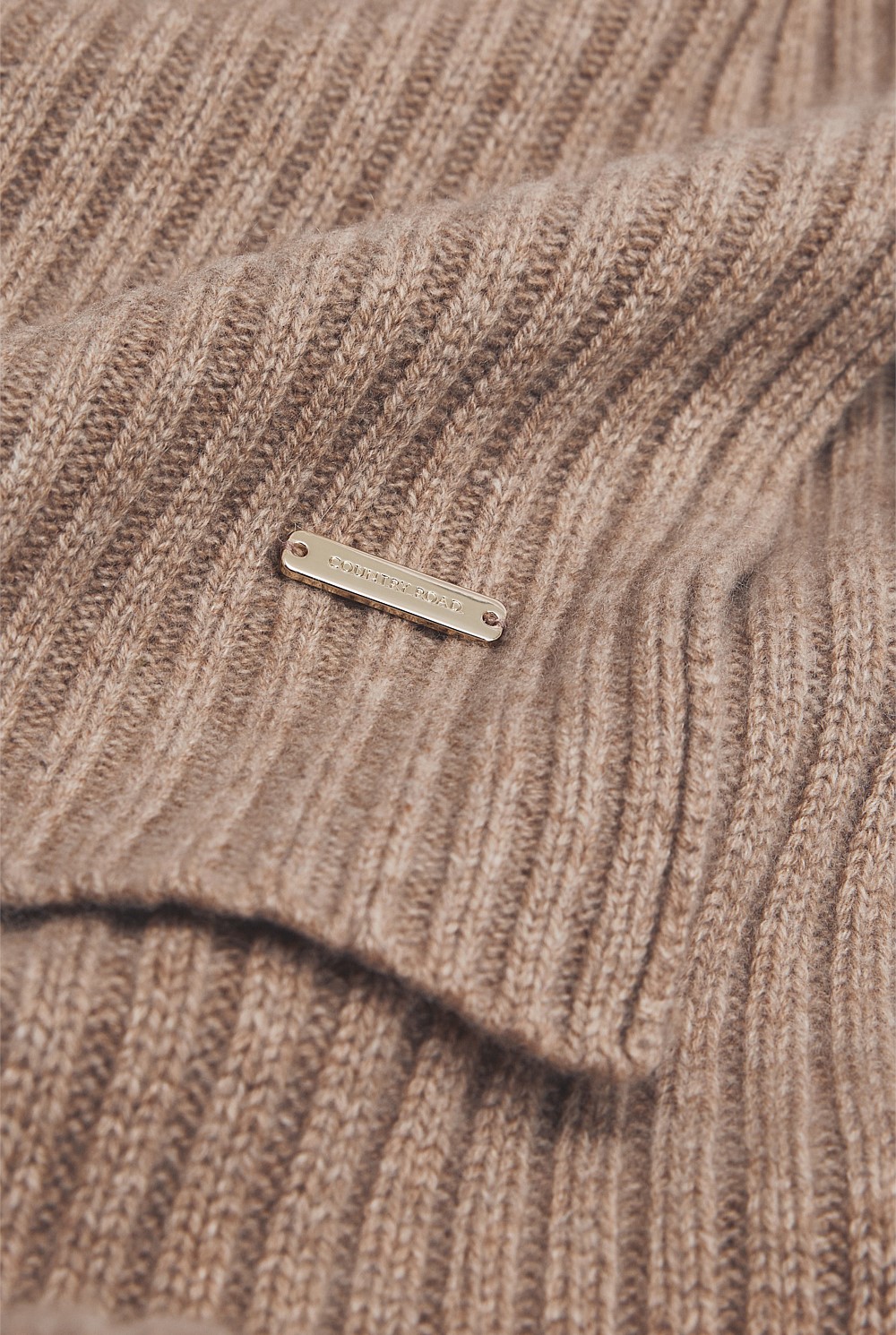 Wool Cash Rib Scarf