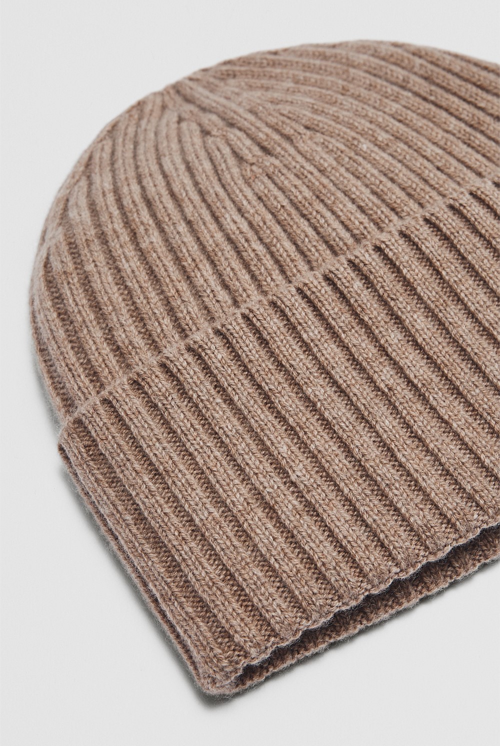Wool Cash Rib Beanie