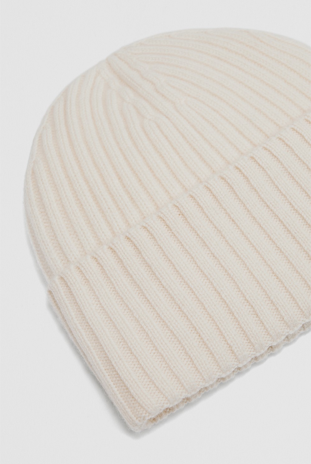 Wool Cash Rib Beanie