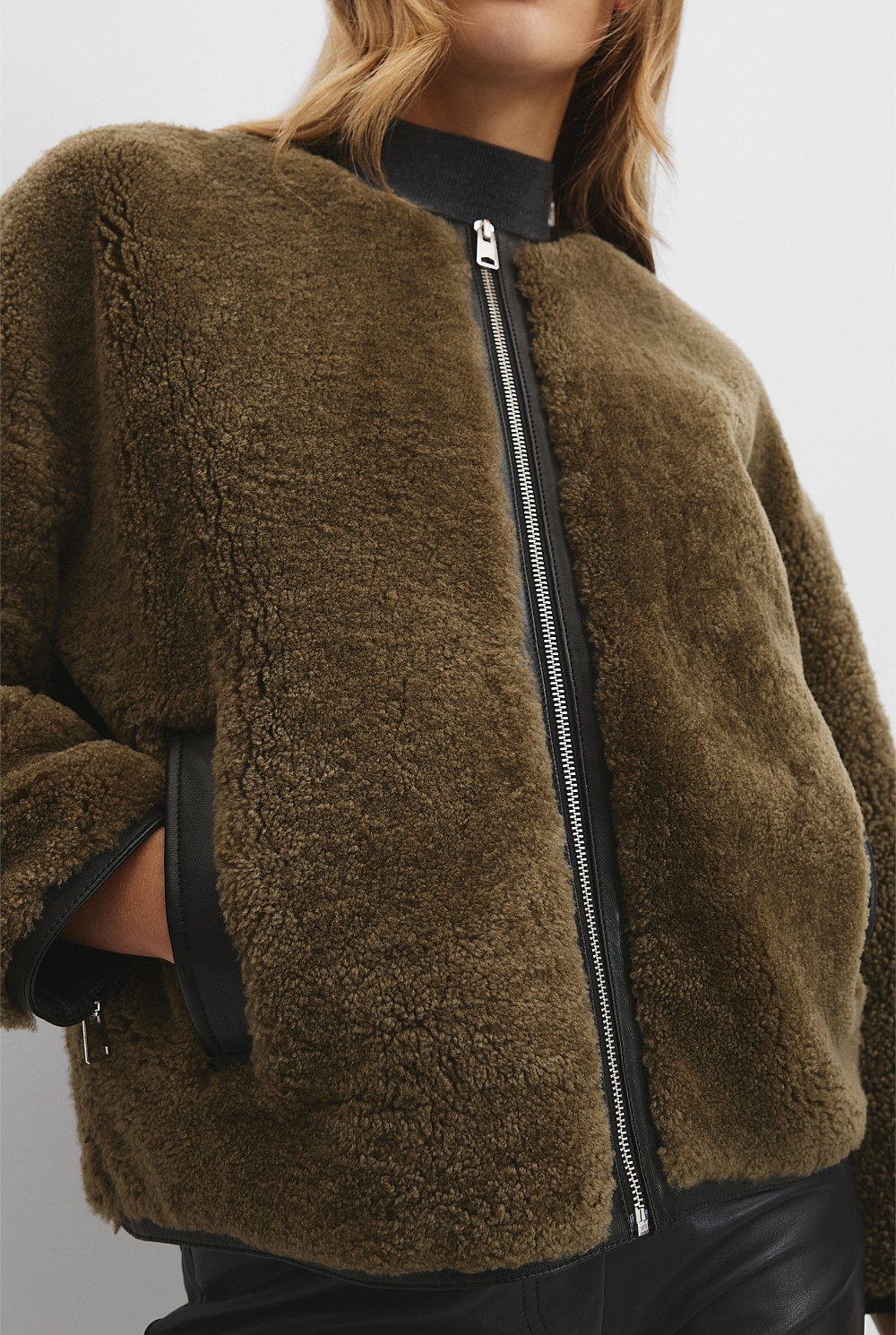 Shearling Zip Jacket