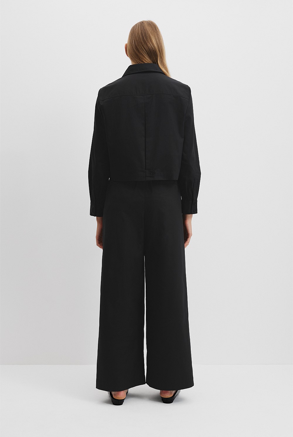 Zip-Through Crop Shirt