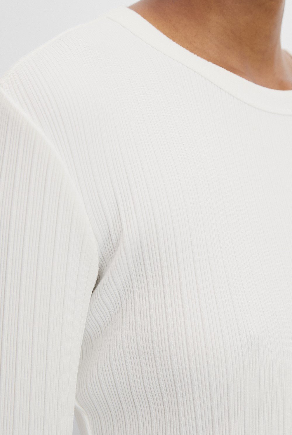 Long Sleeve Fitted Rib Top