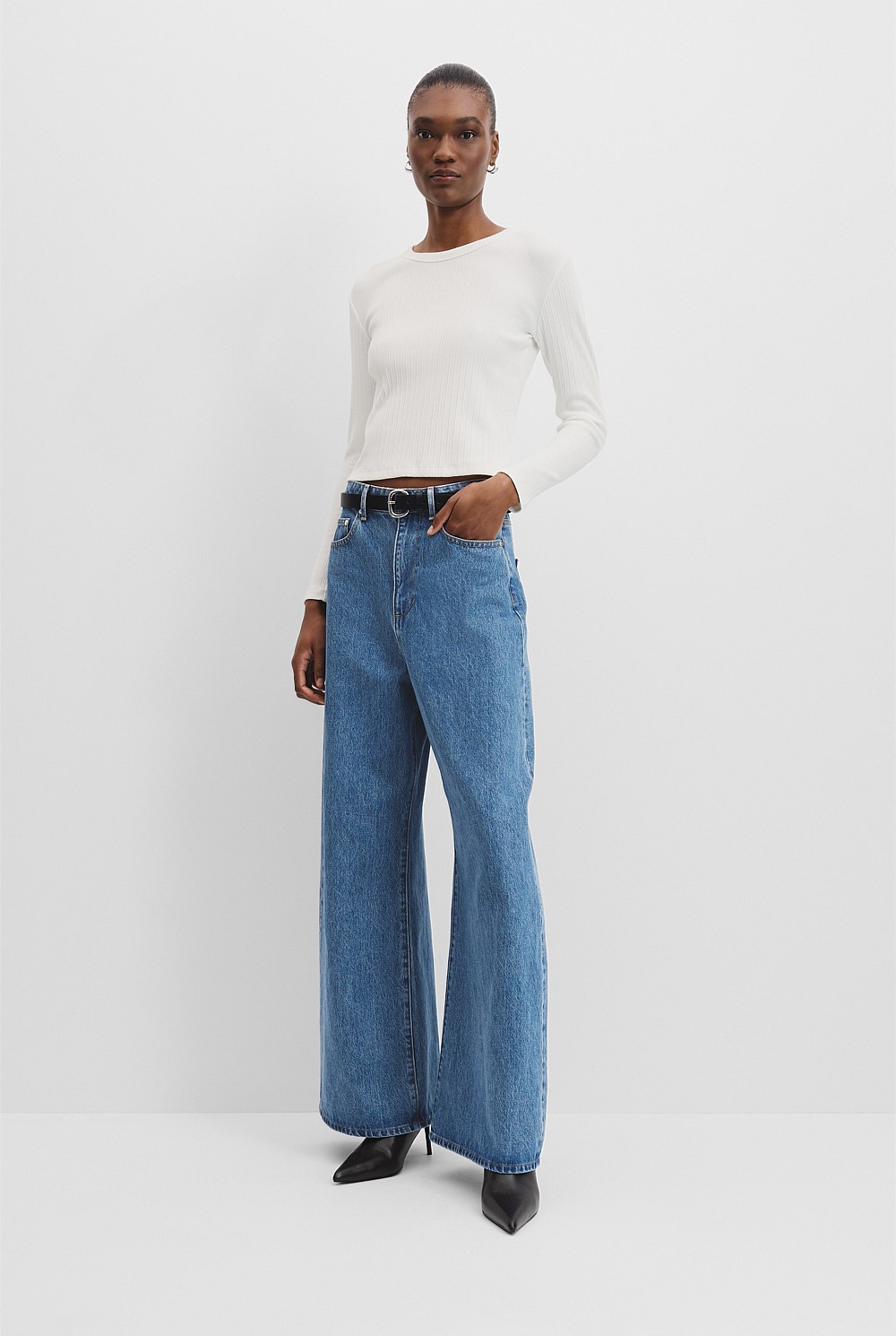 Long Sleeve Fitted Rib Top
