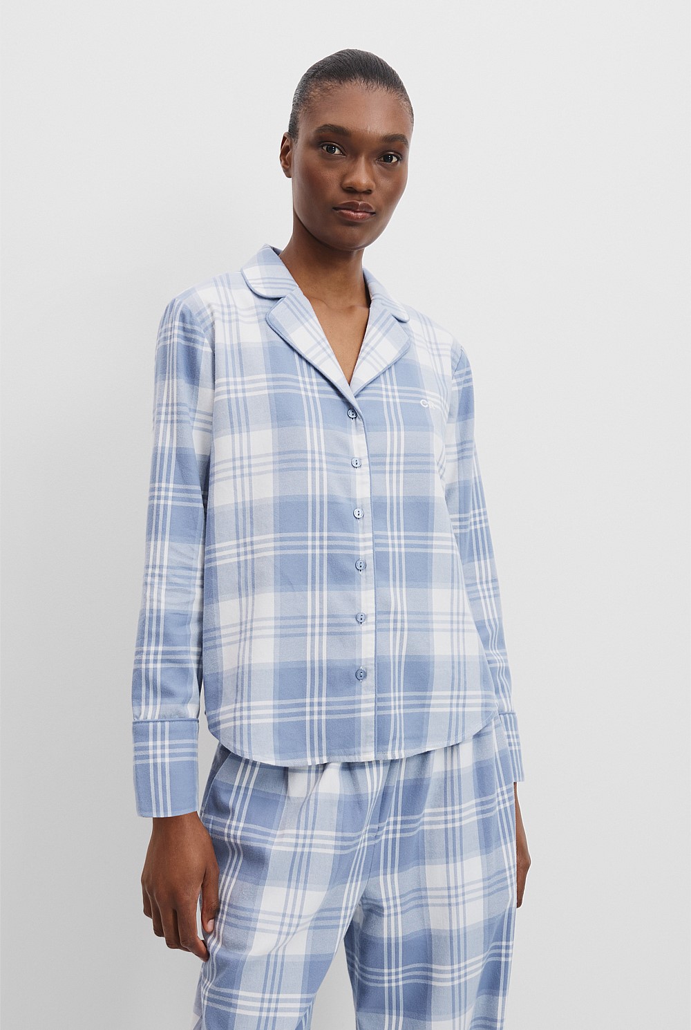 Australian Cotton Flannel Check Pyjama Set