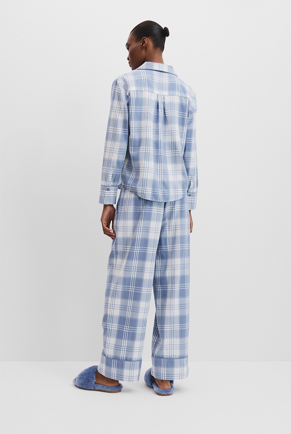 Australian Cotton Flannel Check Pyjama Set