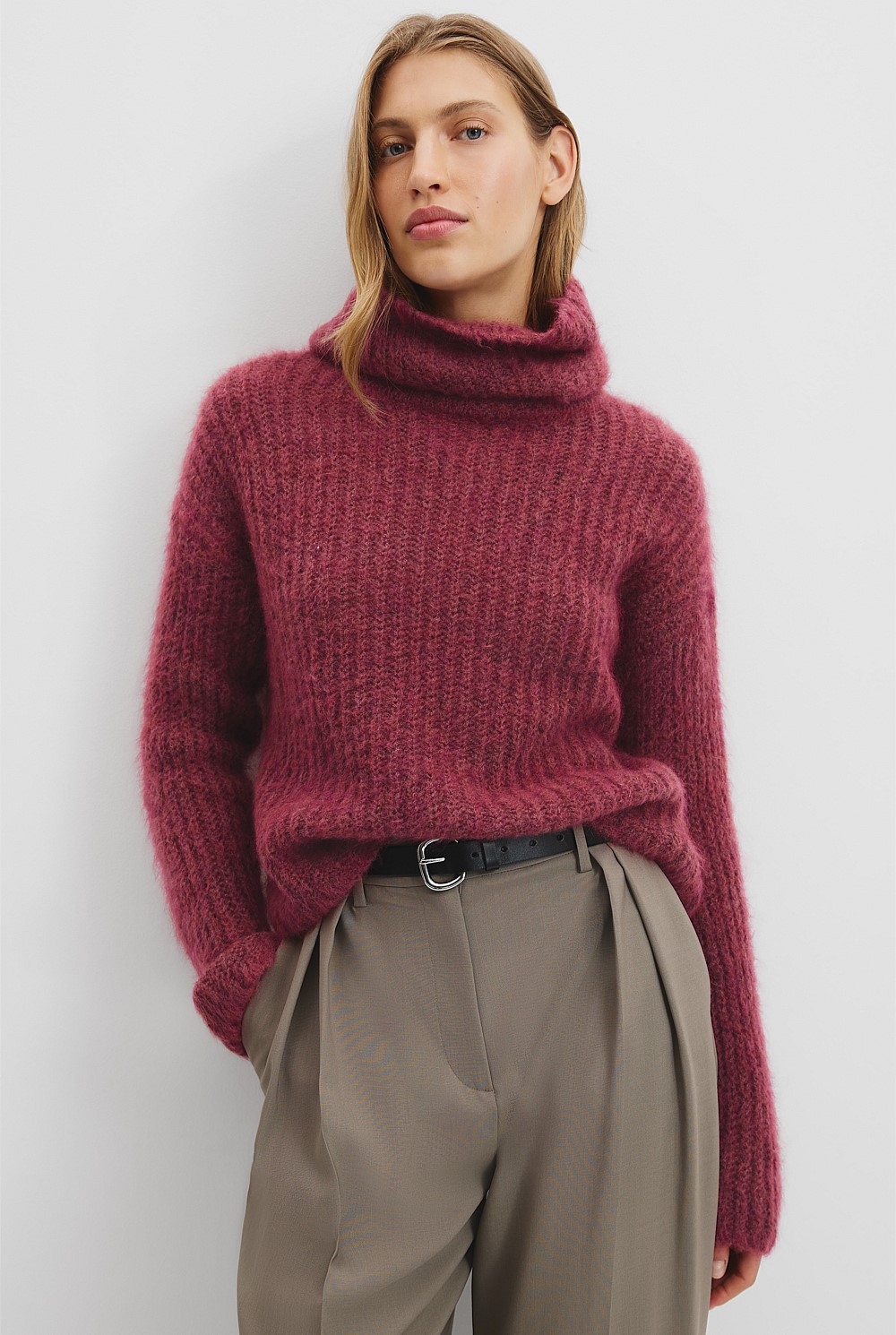 Funnel Neck Lofty Knit