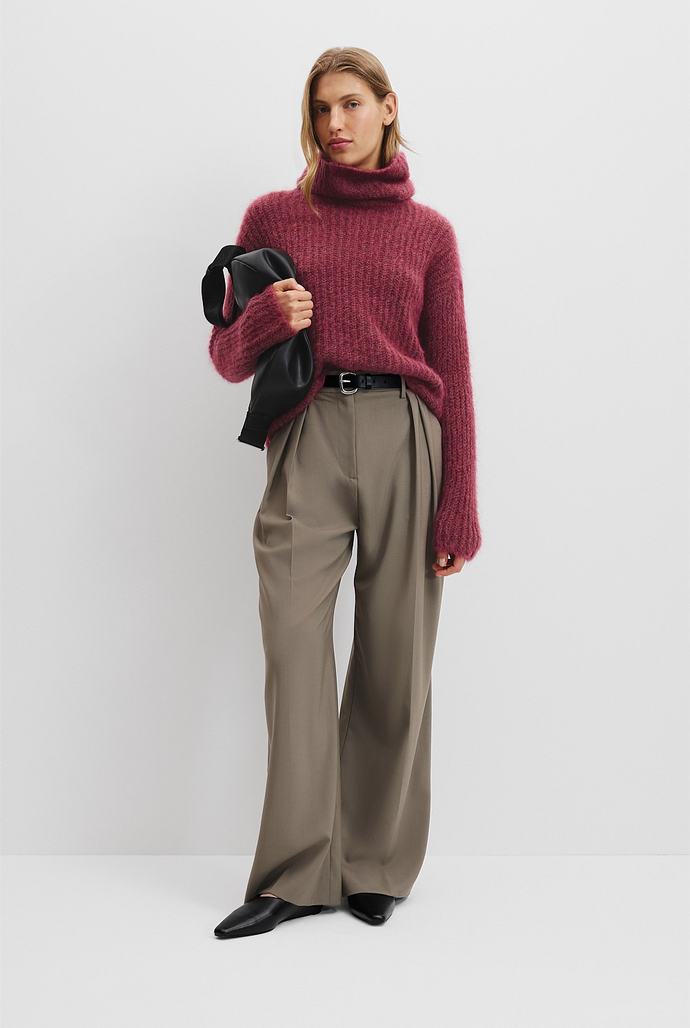 Funnel Neck Lofty Knit