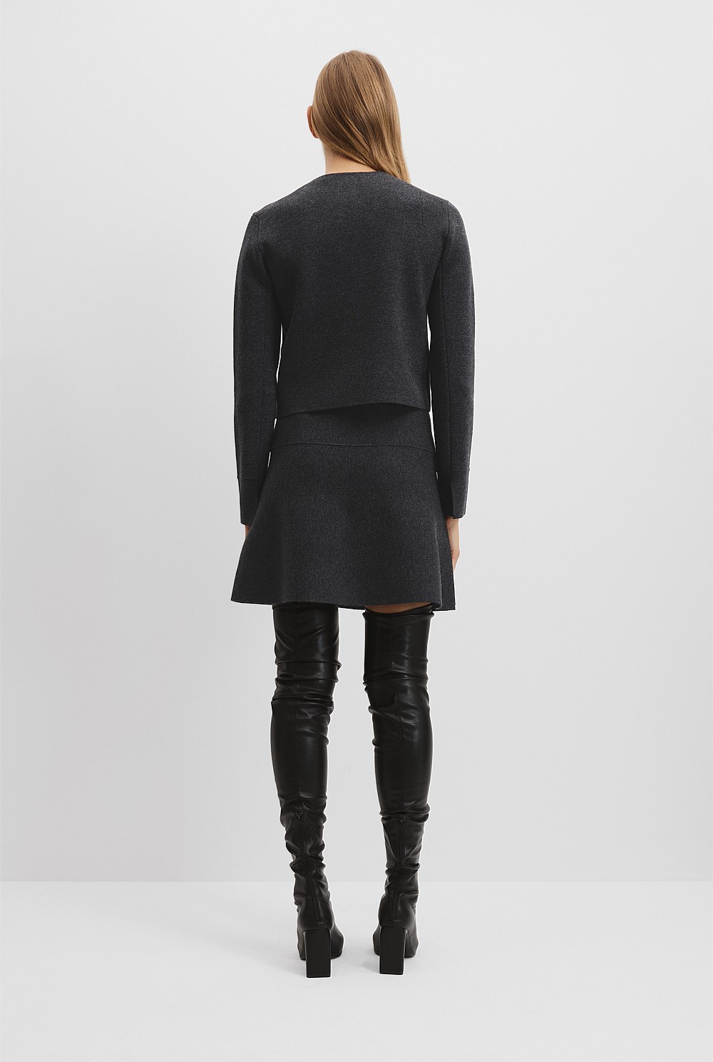 Compact Wool Knit Jacket