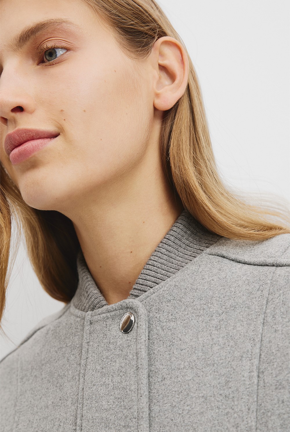 Wool Blend Bomber Jacket