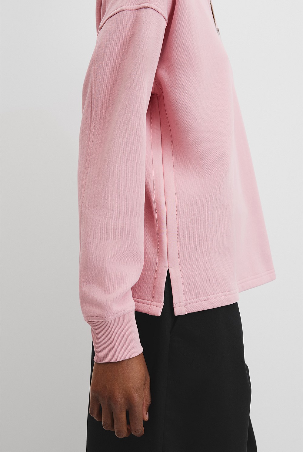 Australian Cotton Zip Collar Sweat