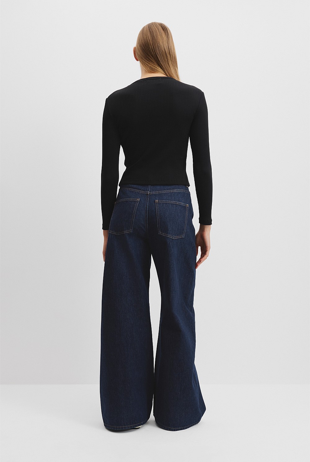 Long Sleeve Fitted Rib Top