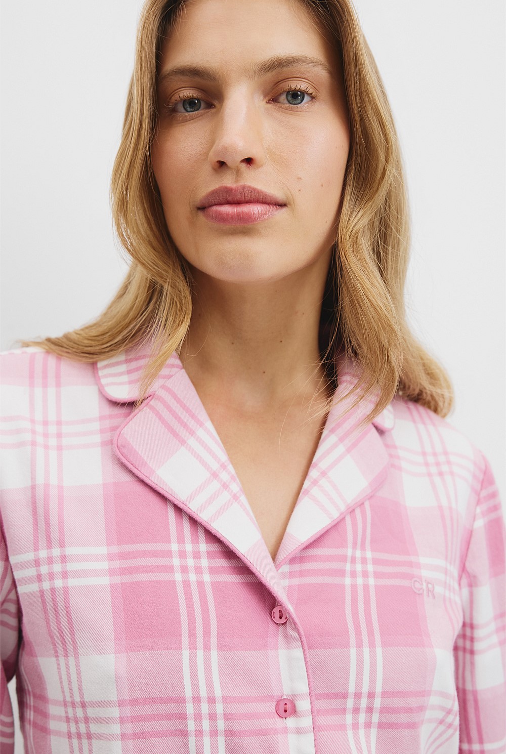 Australian Cotton Flannel Check Pyjama Set