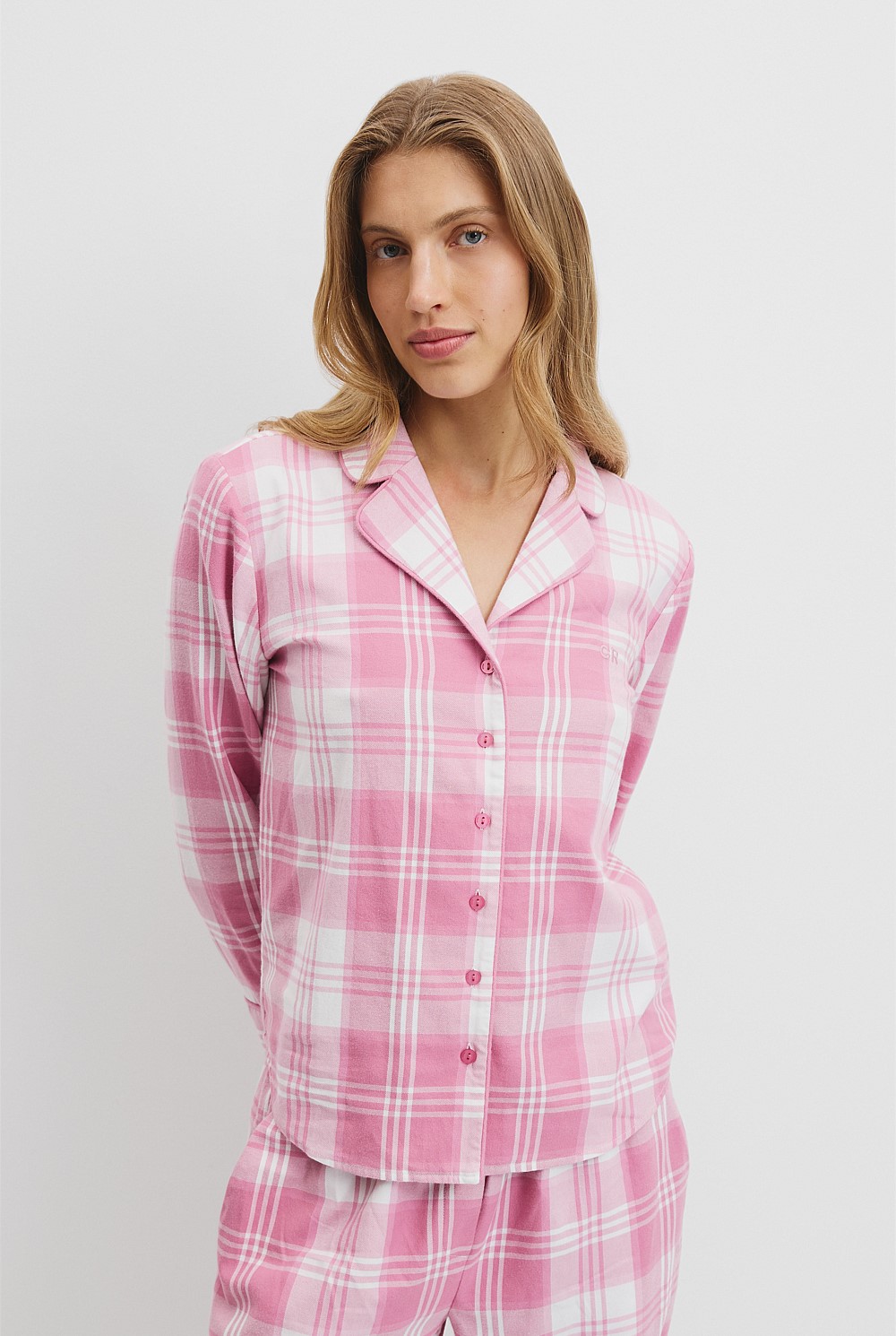 Australian Cotton Flannel Check Pyjama Set