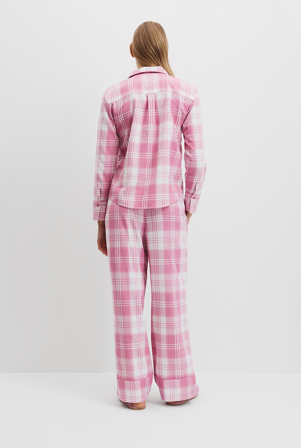 Australian Cotton Flannel Check Pyjama Set