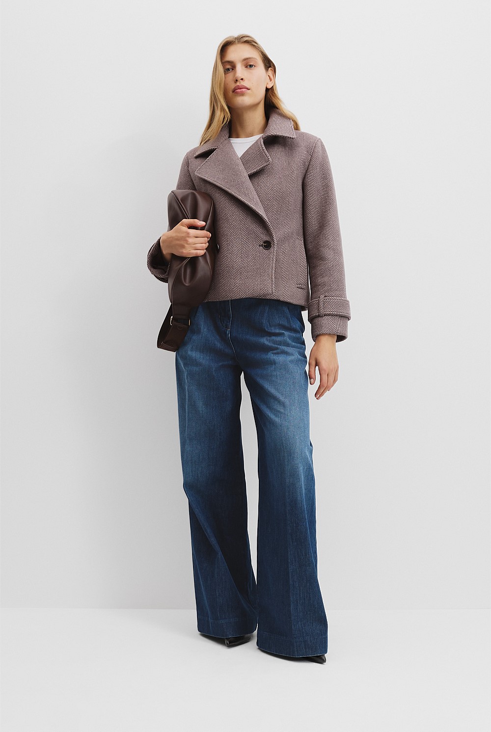 Herringbone Peacoat