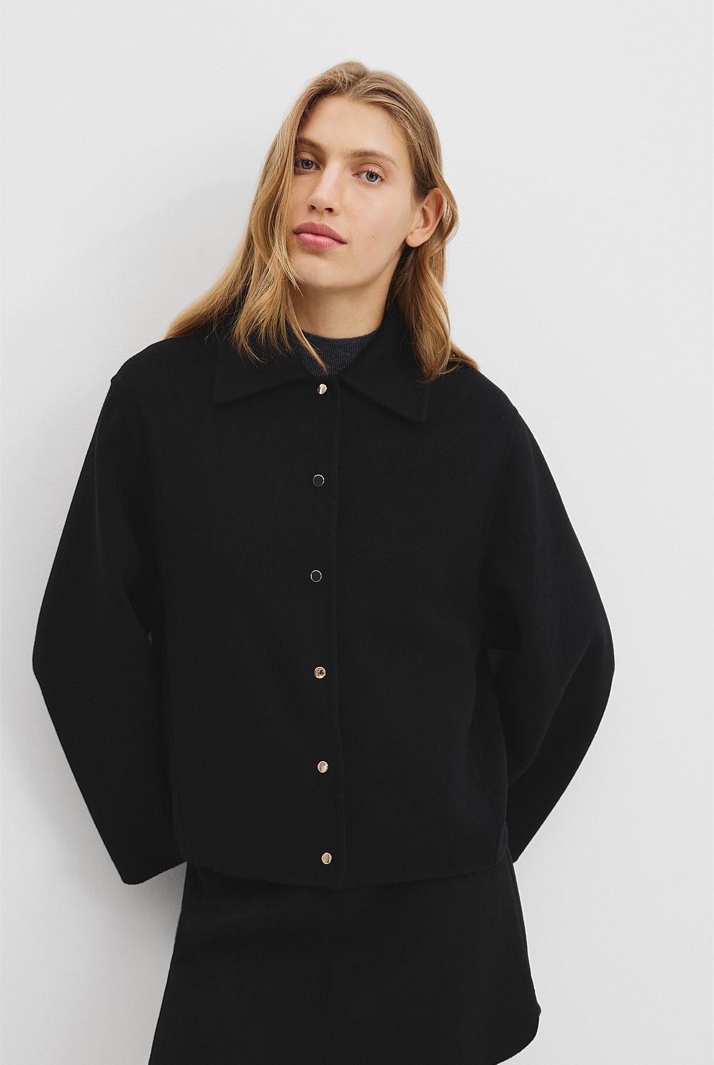 Soft Crop Snap Jacket