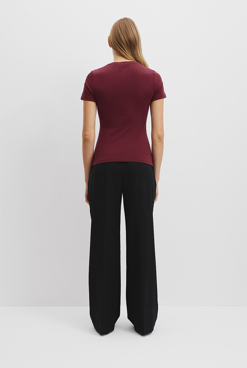 Australian Cotton Blend Fitted T-Shirt