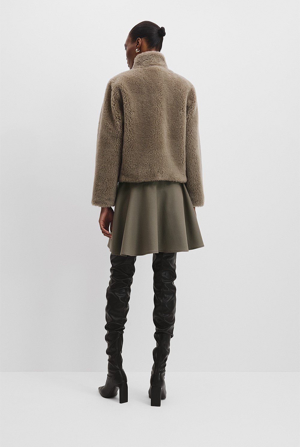 Shearling Crop Jacket