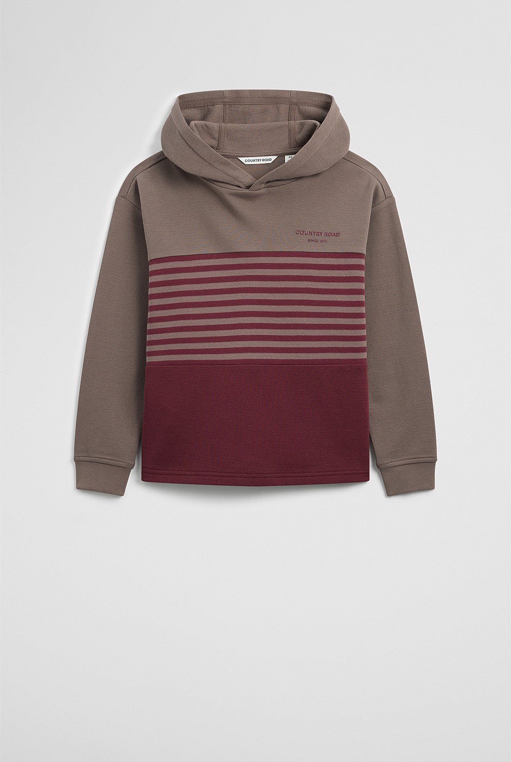 Hooded Block Stripe T-Shirt