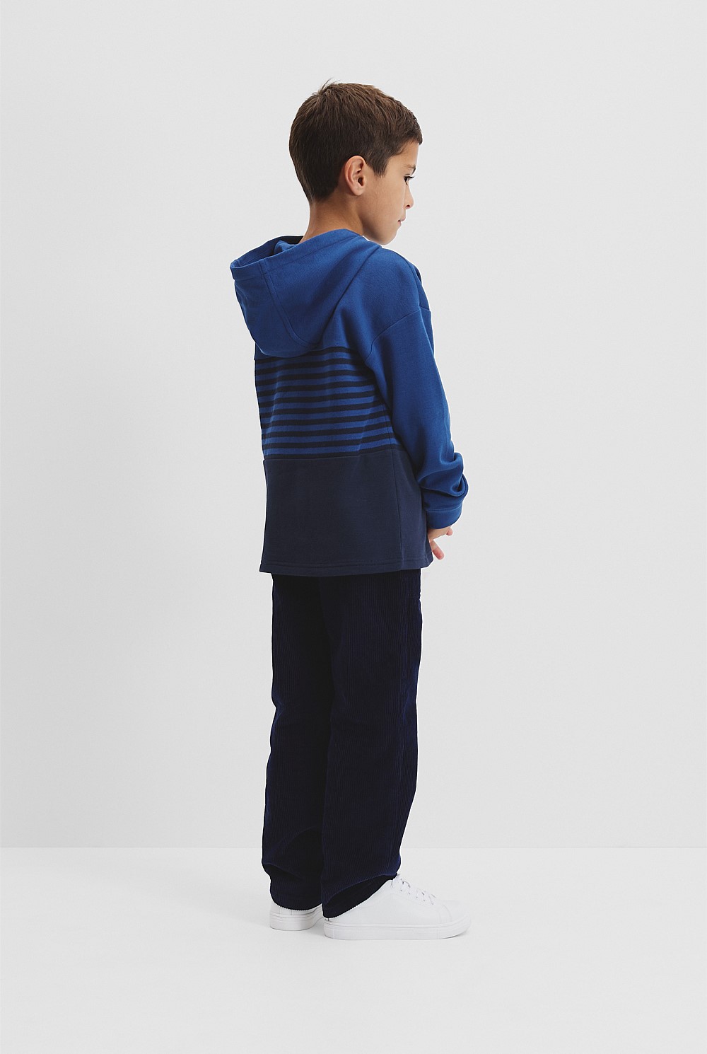Hooded Block Stripe T-Shirt