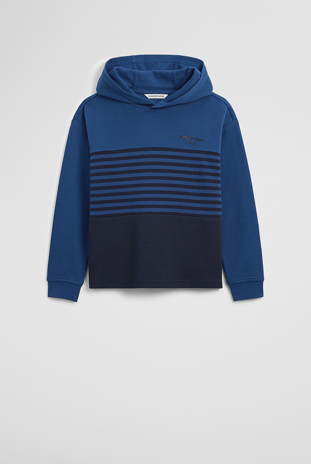 Hooded Block Stripe T-Shirt