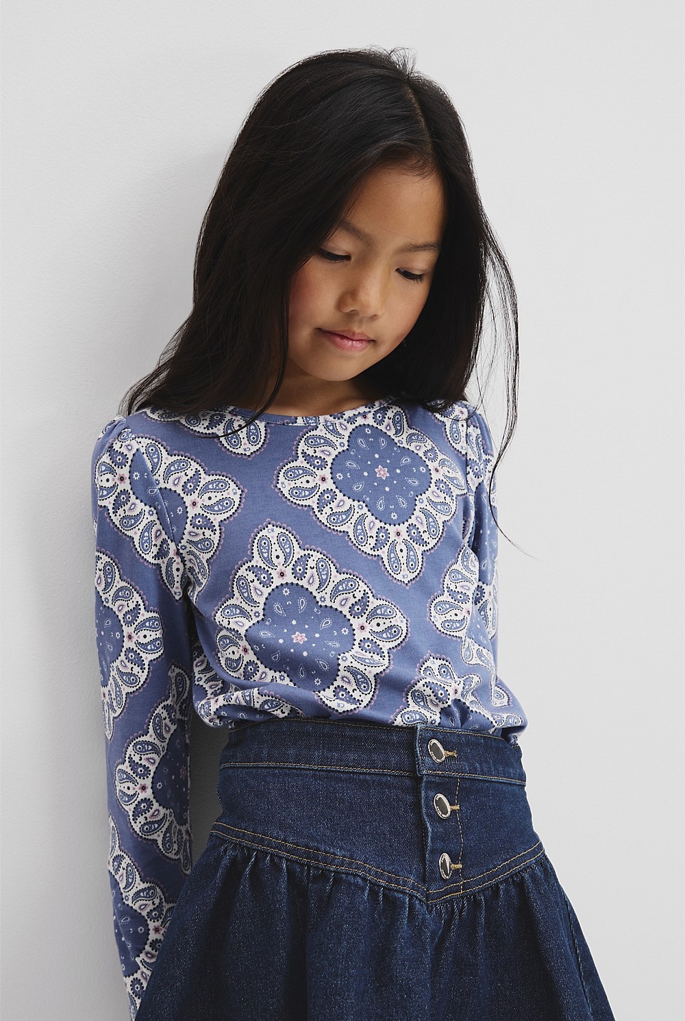 Gather Long Sleeve T-Shirt