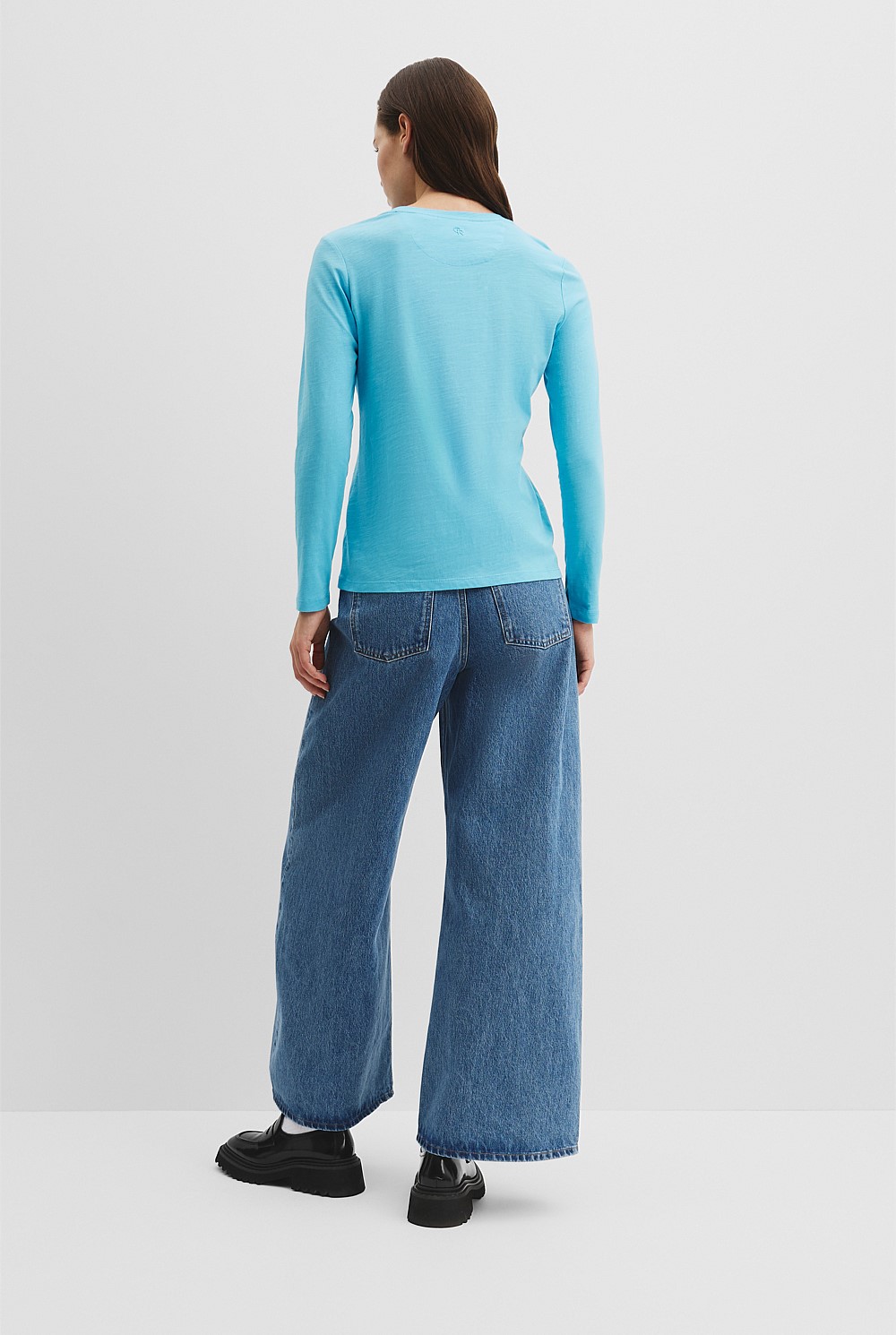 Australian Good Earth Cotton Textured Slub T-Shirt