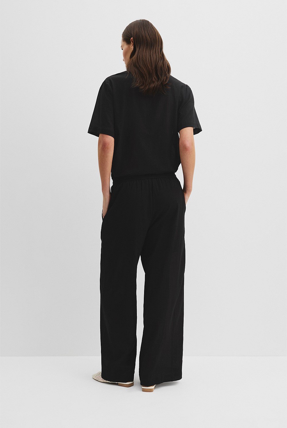 Textured Cotton Pant